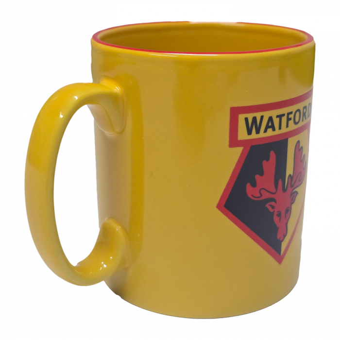 YELLOW CREST RED LIP MUG