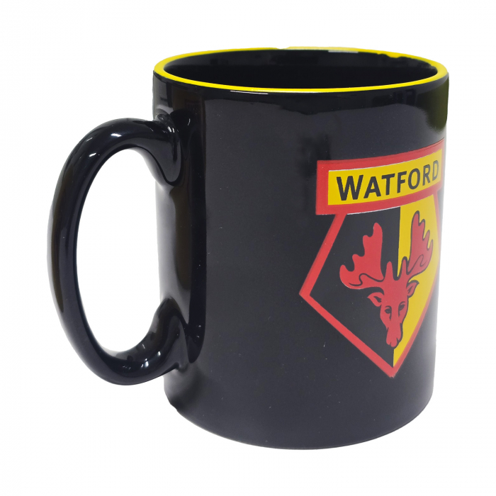 BLACK CREST YELLOW LIP MUG
