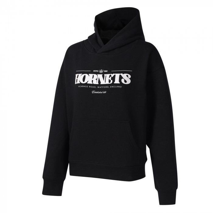 WOMENS LOGO BLACK HOODIE