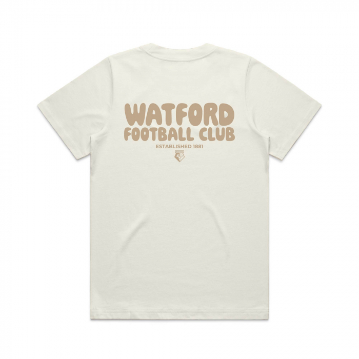 WOMENS ECRU BACK PRINT TEE