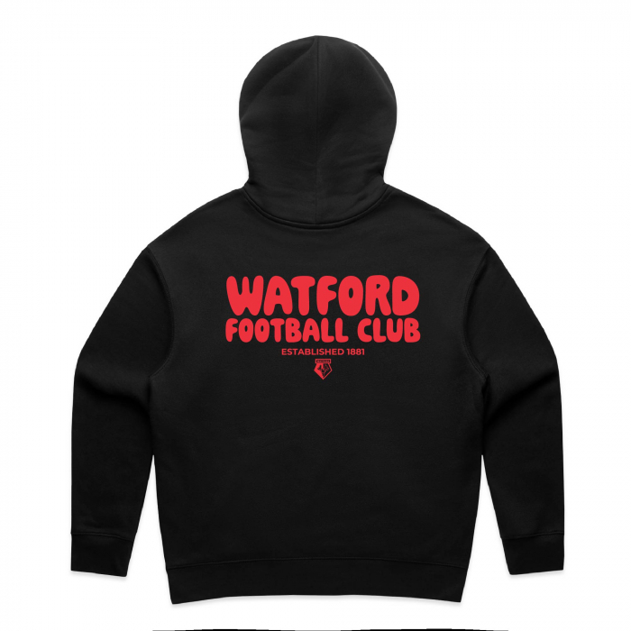 WOMENS OVER SIZED BLACK BACK PRINT HOODIE