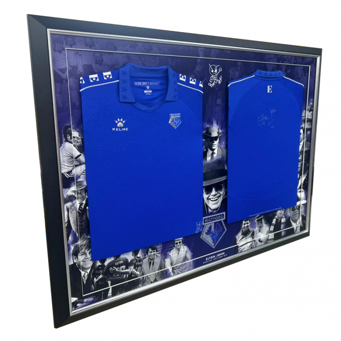 ELTON JOHN SIGNED DOUBLE SHIRT FRAME 