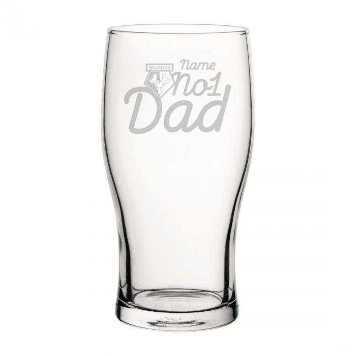 PERSONALISED ENGRAVED NO1 DAD PINT GLASS