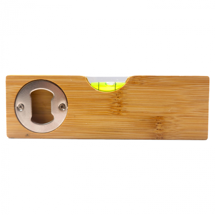 BAMBOO SPIRIT LEVEL & BOTTLE OPENER