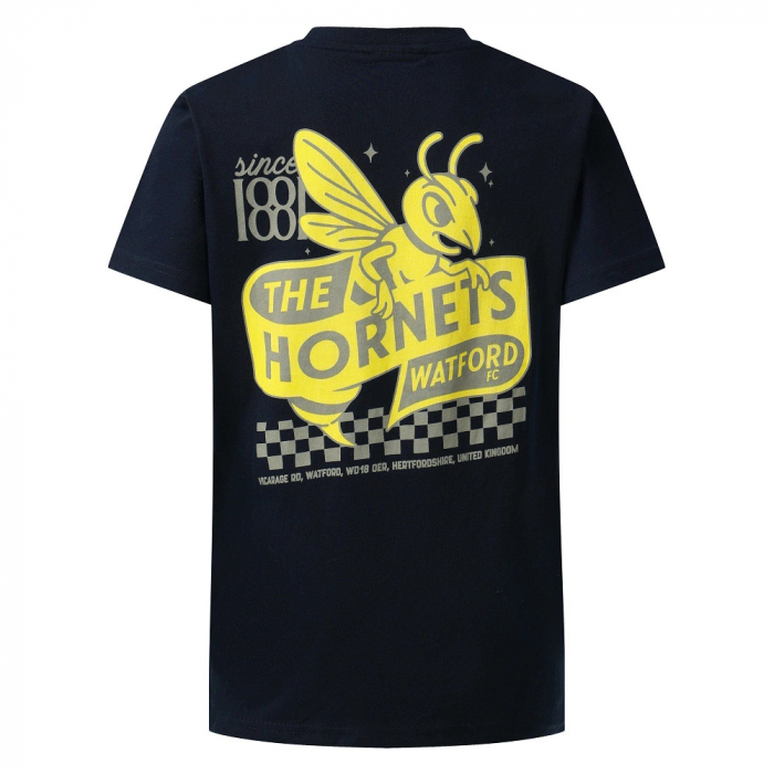 JUNIOR CHEQUERED BACK PRINT TEE