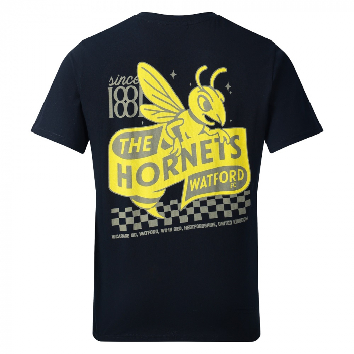 ADULTS CHEQUERED BACK PRINT TEE