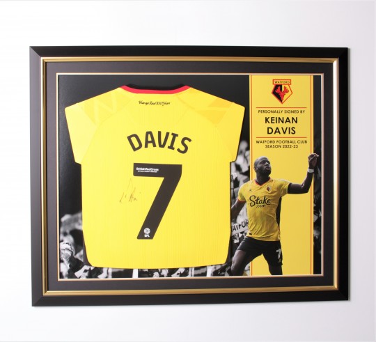 2022/23 DAVIS SIGNED FRAMED HOME SHIRT
