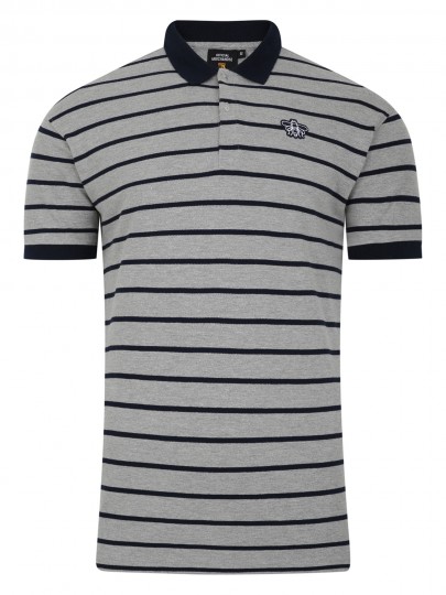 ADULT HORNET STRIPE PIQUE POLO