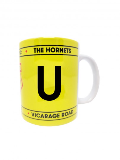 INITIAL MUG LETTER U