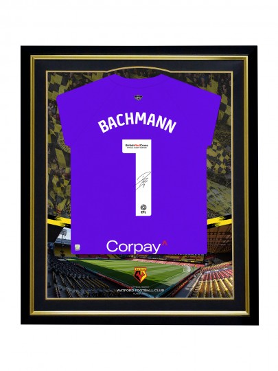 2023/24 BACHMANN SIGNED FRAMED GK HOME SHIRT