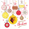 MERRY CHRISTMAS BAUBLES CARD