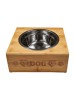 WOODEN DOG BOWL