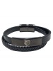BLACK LEATHER BRACELET