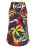 WOMENS HAWAIIAN FLORAL VEST TOP