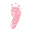 BABY FOOTPRINT PINK CARD