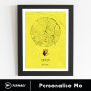 WATFORD VICARAGE ROAD PERSONALISED PRINT
