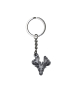 SILVER HARTS HEAD KEYRING