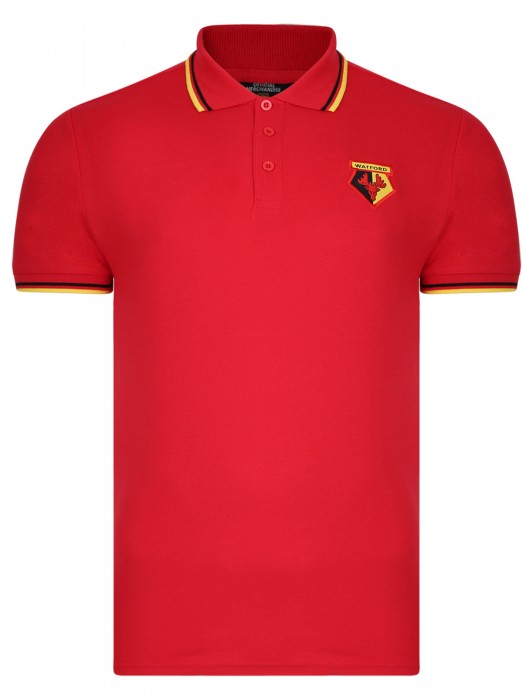 ADULT CORE TIPPED POLO RED