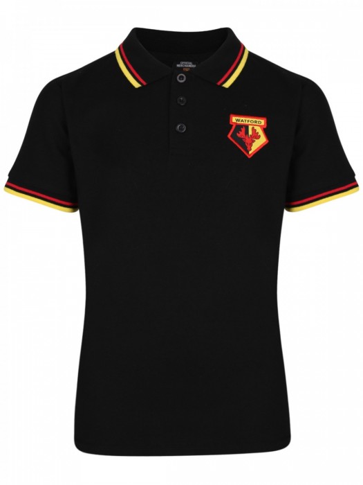 JUNIOR CORE TIPPED POLO BLACK