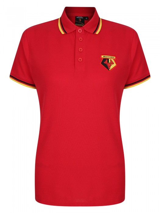 WOMENS CORE TIPPED POLO RED WOMENS CORE TIPPED POLO RED