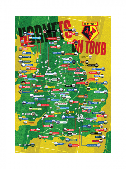 HORNETS ON TOUR SCRATCH MAP