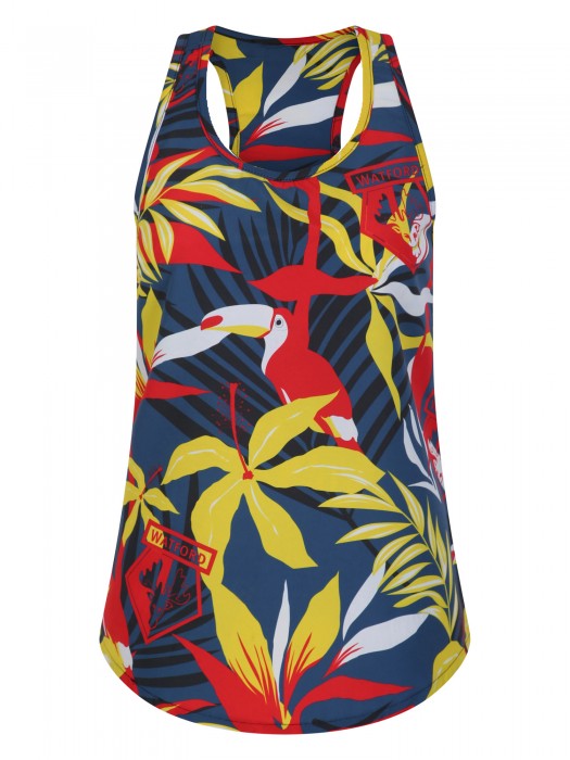 WOMENS HAWAIIAN FLORAL VEST TOP