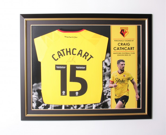 2022/23 CATHCART SIGNED FRAMED HOME SHIRT
