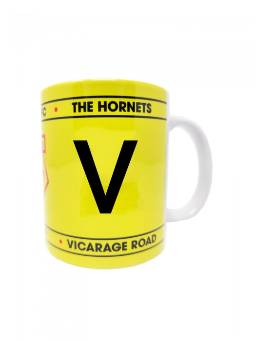 INITIAL MUG LETTER V