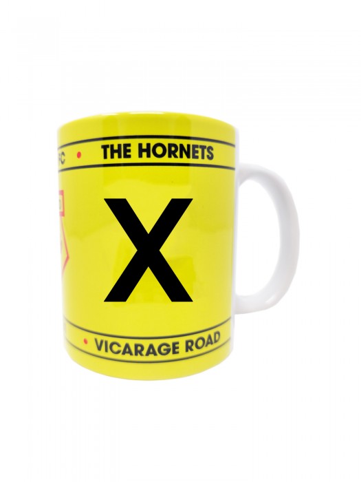 INITIAL MUG LETTER X