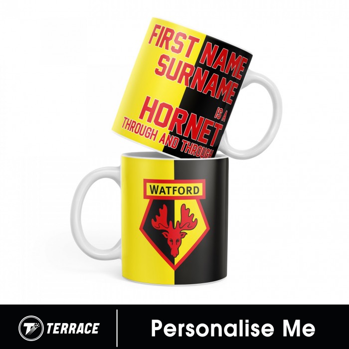 WATFORD THORUGH & THROUGH PERSONALISED MUG WATFORD THORUGH & THROUGH PERSONALISED MUG