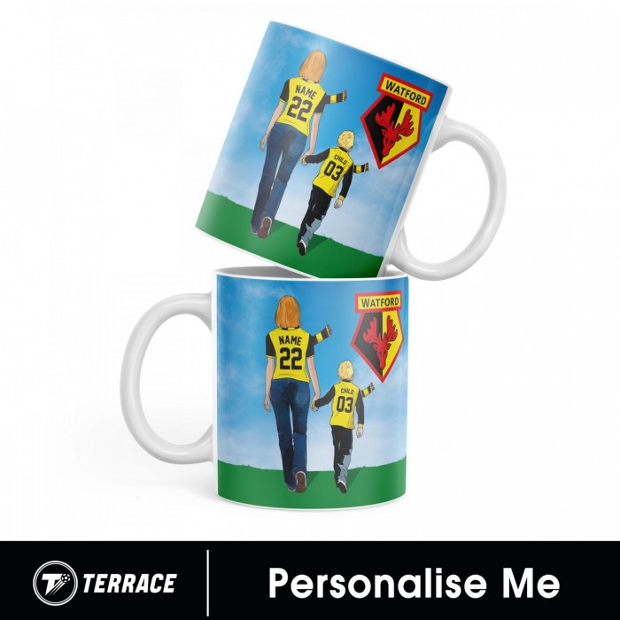 PERSONALISED HAND IN HAND MUM MUG