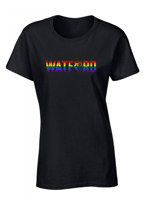 WOMENS PRIDE BLACK TEE WOMENS PRIDE BLACK TEE