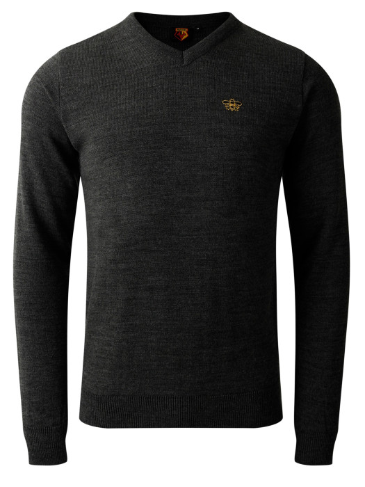 ADULT ANTHRACITE V-NECK JUMPER 