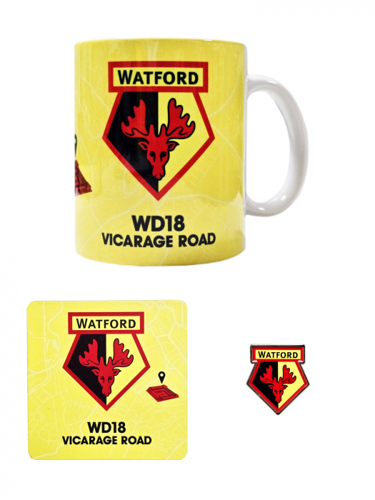 MUG, COASTER, PIN BADGE BOXED GIFT SET MUG, COASTER, PIN BADGE BOXED GIFT SET