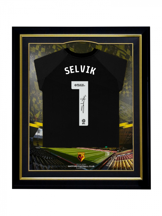 2025/26 SELVIK SIGNED FRAMED HOME SHIRT