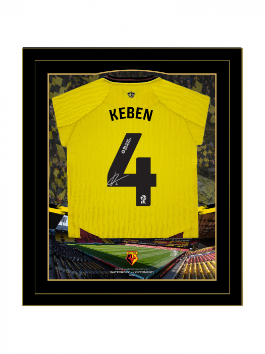 2025/26 KEBEN SIGNED FRAMED HOME SHIRT 2025/26 KEBEN SIGNED FRAMED HOME SHIRT