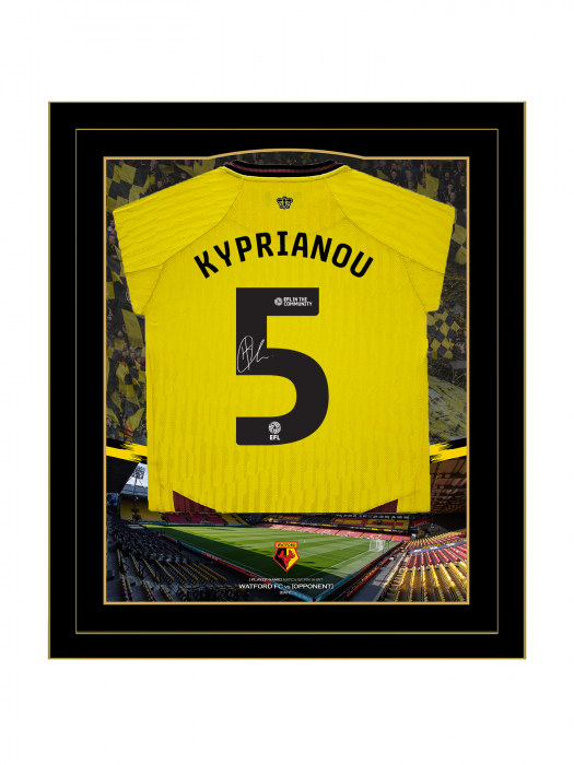2025/26 KYPRIANOU SIGNED FRAMED HOME SHIRT 2025/26 KYPRIANOU SIGNED FRAMED HOME SHIRT