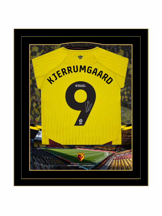 2024/25 KJERRUMGAARD SIGNED FRAMED HOME SHIRT 2024/25 KJERRUMGAARD SIGNED FRAMED HOME SHIRT