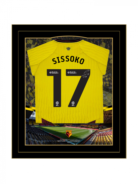 2024/25 SISSOKO SIGNED FRAMED HOME SHIRT