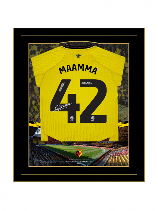 2024/25 MAAMA SIGNED FRAMED HOME SHIRT 2024/25 MAAMA SIGNED FRAMED HOME SHIRT