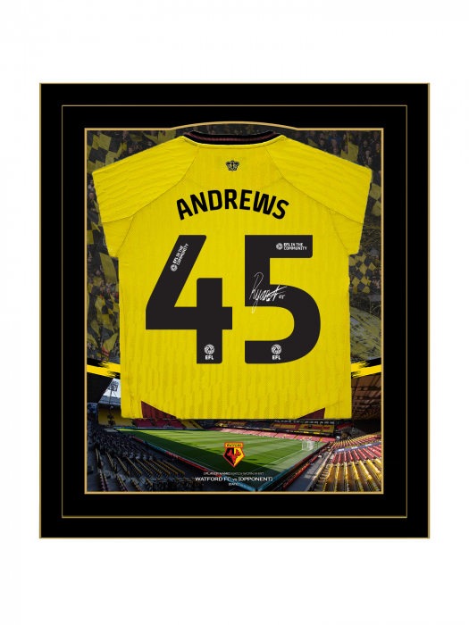 2024/25 ANDREWS SIGNED FRAMED HOME SHIRT