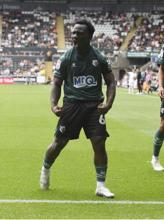 IRANKUNDA MATCH WORN & SIGNED AWAY SHIRT V SWANSEA