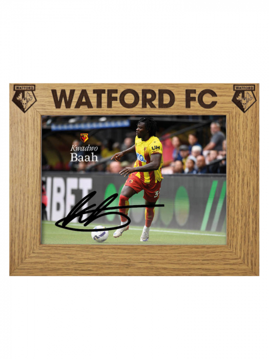 25/26 KWADWO BAAH SIGNED BAMBOO PHOTO FRAME