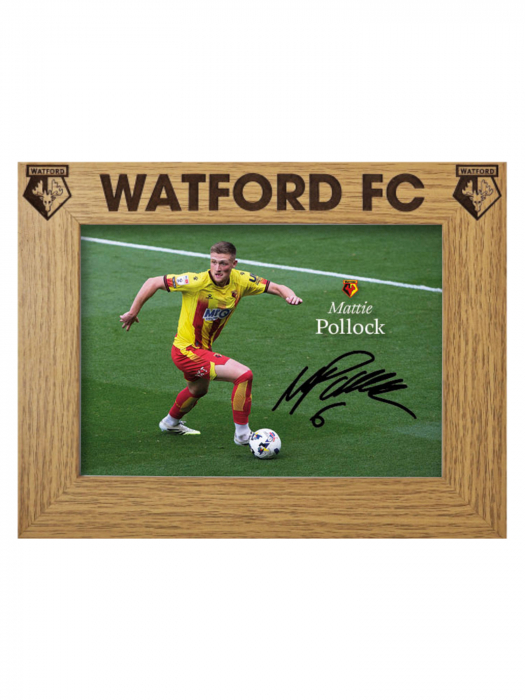 25/26 MATTIE POLLOCK SIGNED BAMBOO PHOTO FRAME