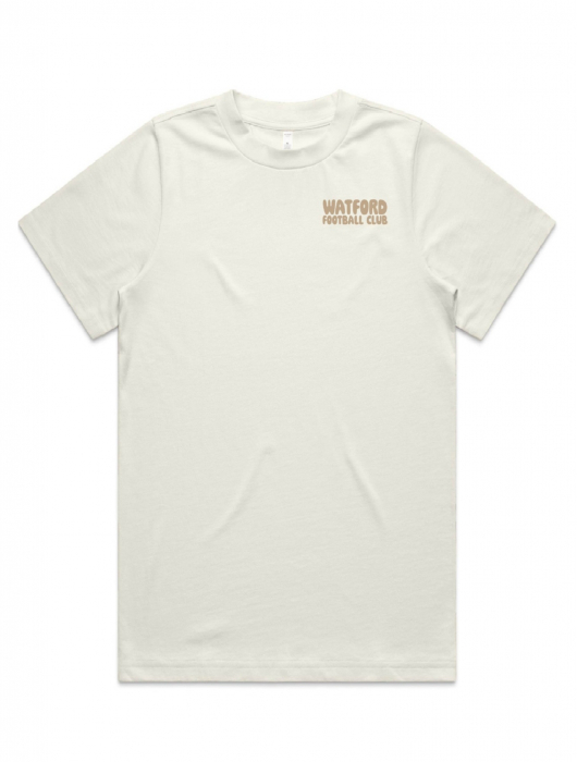 WOMENS ECRU BACK PRINT TEE