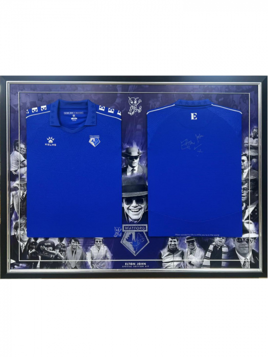 ELTON JOHN SIGNED DOUBLE SHIRT FRAME 