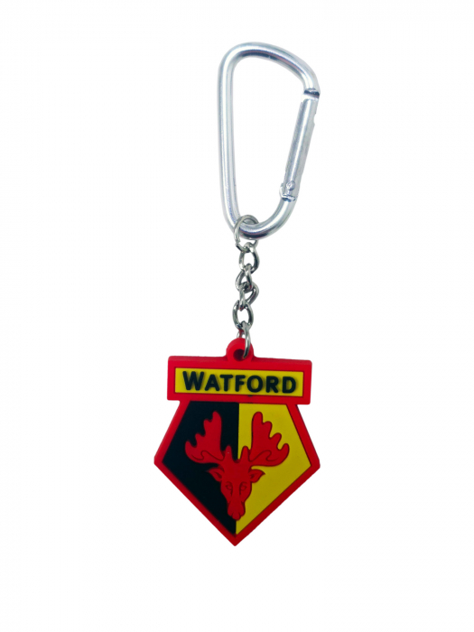 2D PVC CREST KEYRING WITH CARABINER CLIP