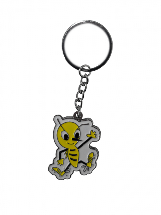HAPPY HORNET ENAMEL KEYRING