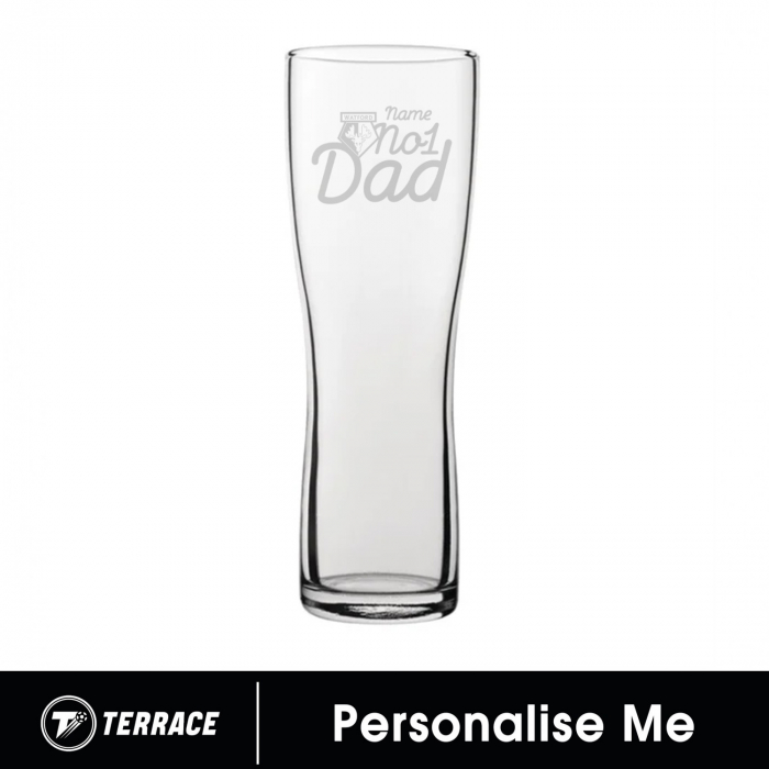PERSONALISED ENGRAVED NO1 DAD PILSNER PINT GLASS