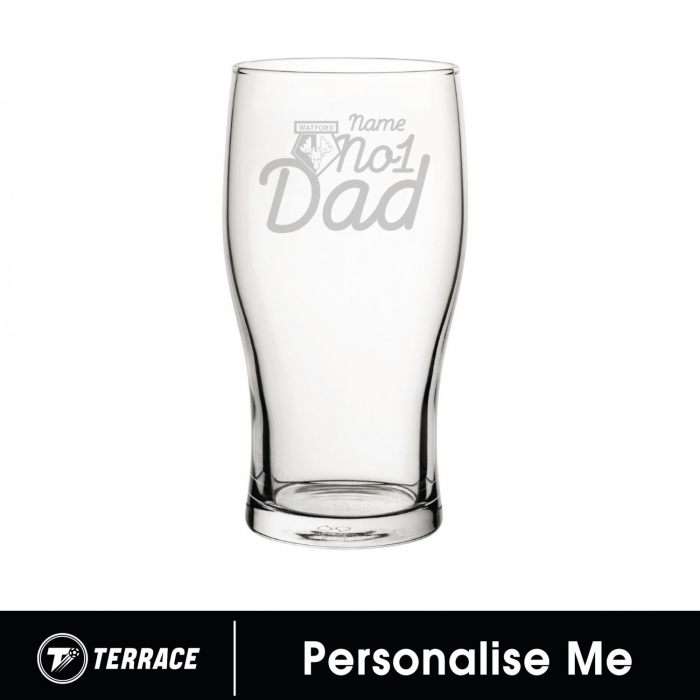 PERSONALISED ENGRAVED NO1 DAD PINT GLASS